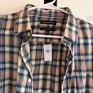Banana Republic plaid button up